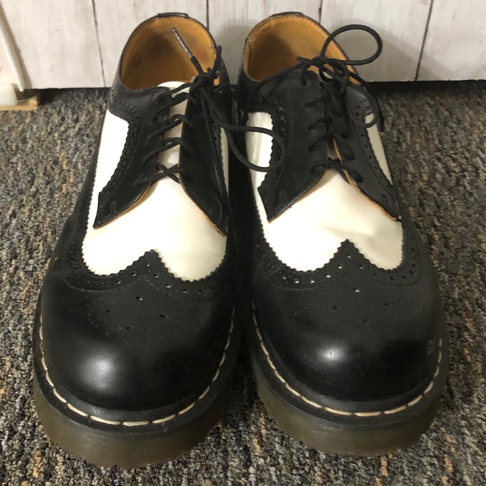Dr. Martens black and white Oxfords